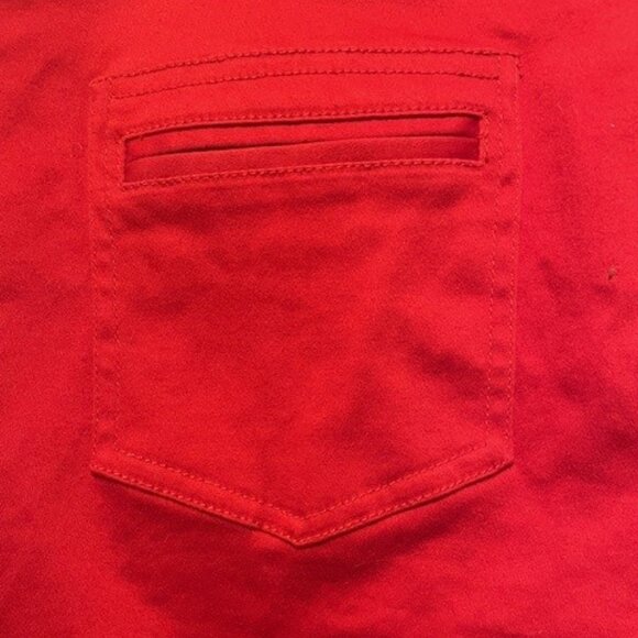 Cache - Red Stretchy Cropped Capri Pants - Picture 2 of 5